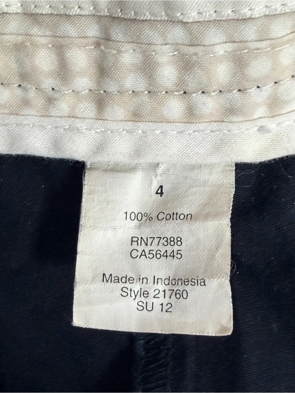 J Crew Women’s Size 4 Solid Black Casual Chino Shorts